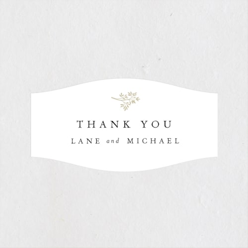 This is a cloud wedding favor labels with standard by Design Lotus called sense and sensibility printing on uncoated sticker paper in sticker