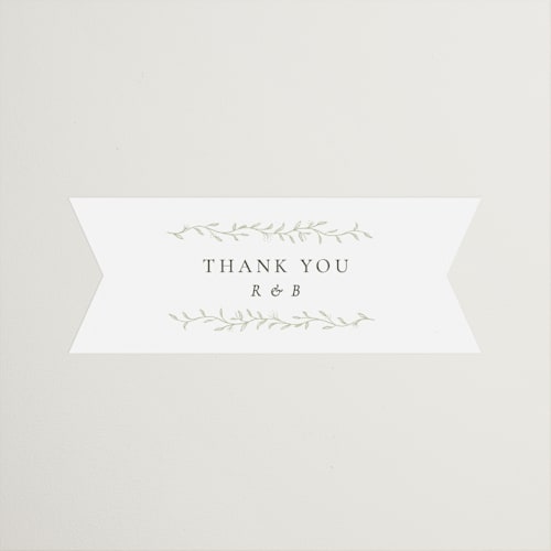 This is a ivy wedding favor labels with standard by chocomocacino called cramique printing on uncoated sticker paper in sticker