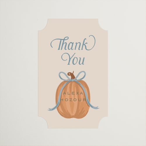 This is a cornflower custom stickers with standard by Laura Hankins called pumpkins + bows printing on uncoated sticker paper in sticker