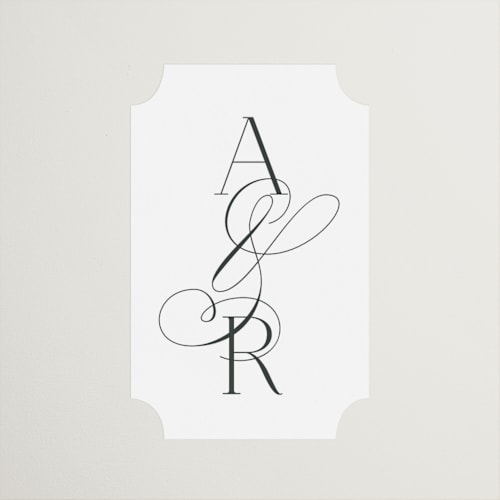 This is a chantilly wedding favor labels with standard by Jessica Williams called initialed printing on uncoated sticker paper in sticker