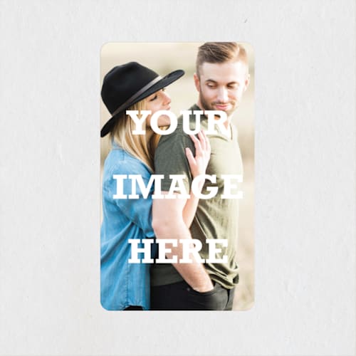 This is a ivory custom stickers with standard by Minted called the big picture: father's day framed photo printing on uncoated sticker paper in sticker