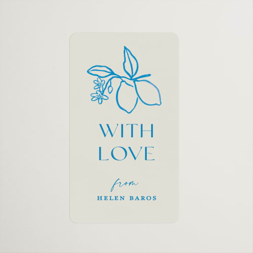 This is a ocean custom stickers with standard by Pati Cascino called mediterraneo printing on uncoated sticker paper in sticker