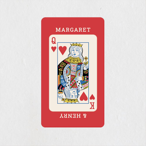 This is a hearts wedding favor labels with standard by Paper Sun Studio called lucky in love printing on uncoated sticker paper in sticker