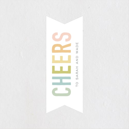 This is a rainbow custom stickers with standard by Sara Hicks Malone called cheers and beers printing on uncoated sticker paper in sticker