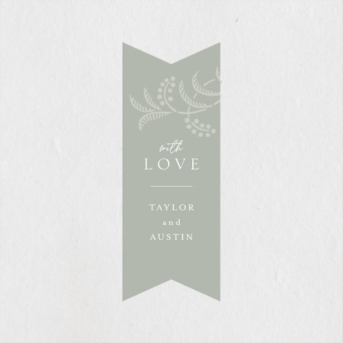 This is a willow wedding favor labels with standard by Leia Matt called riviera printing on uncoated sticker paper in sticker