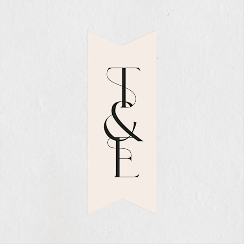 This is a charcoal wedding favor labels with standard by Claudia Orengo called engraved printing on uncoated sticker paper in sticker
