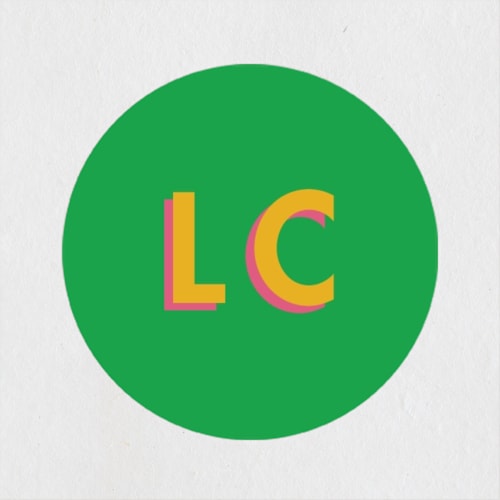 This is a lawn custom stickers with standard by mo kelley called bold initials printing on uncoated sticker paper in sticker