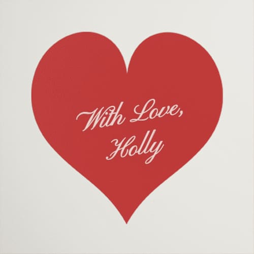 This is a ruby custom stickers with standard by Helena Vitto called club amore printing on uncoated sticker paper in sticker