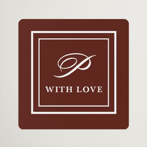This is a mahogany custom stickers with standard by Katie Ylinen called east coast formal printing on uncoated sticker paper in sticker