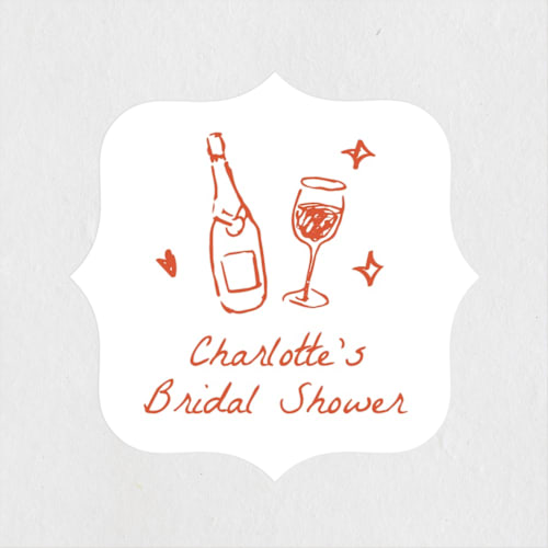 This is a verona sunset custom stickers with standard by Cass Loh called chic soirée printing on uncoated sticker paper in sticker