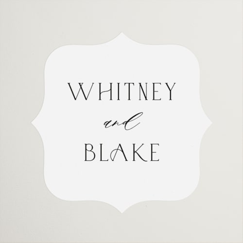 This is a cotton wedding favor labels with standard by Stacey Meacham called luster printing on uncoated sticker paper in sticker