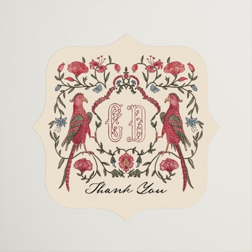 This is a almond wedding favor labels with standard by Jenna Holcomb called tapestry printing on uncoated sticker paper in sticker