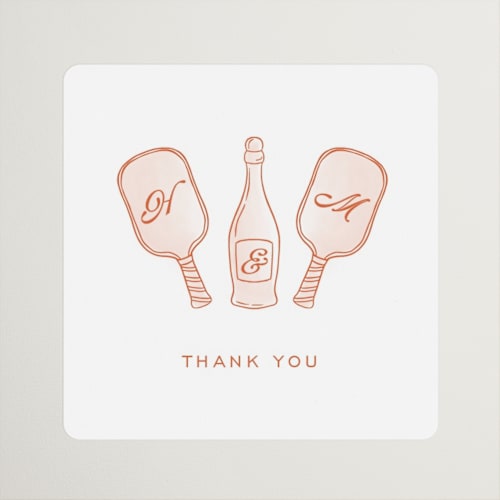 This is a citrus custom stickers with standard by Ashlee Townsend called pickleball & prosecco printing on uncoated sticker paper in sticker
