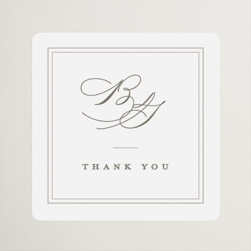 This is a cotton wedding favor labels with standard by Amy Kross called overlapping printing on uncoated sticker paper in sticker