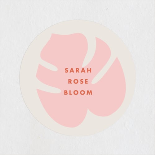 This is a tropical wedding favor labels with standard by Baumbirdy called tropic hot printing on uncoated sticker paper in sticker