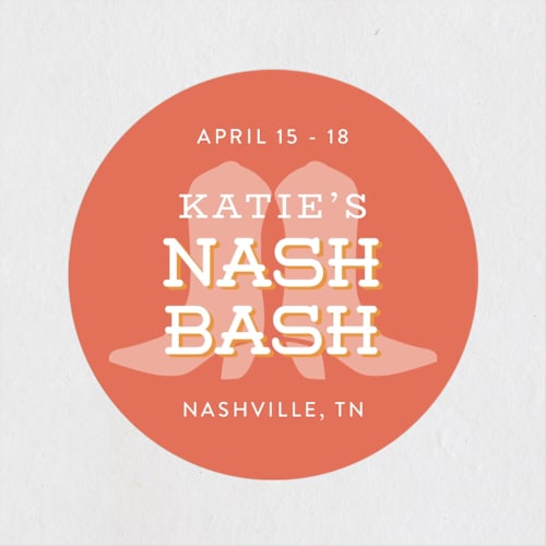 This is a coral wedding favor labels with standard by Cindy Reynolds called nash bash printing on uncoated sticker paper in sticker