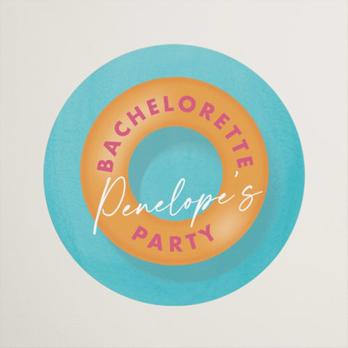 This is a watermelon slushie wedding favor labels with standard by Cindy Reynolds called poolside printing on uncoated sticker paper in sticker