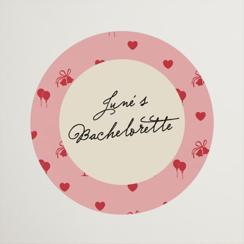 This is a strawberry wedding favor labels with standard by Inkblot Design called gals and gabs printing on uncoated sticker paper in sticker