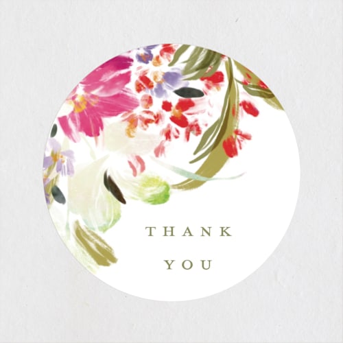This is a confetti custom stickers with standard by Grace Kreinbrink called garden floral dash printing on uncoated sticker paper in sticker