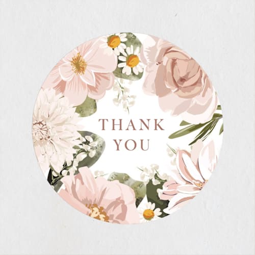 This is a rose custom stickers with standard by Susan Moyal called floral wisp printing on uncoated sticker paper in sticker