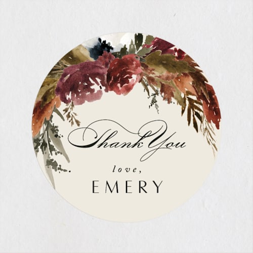This is a autumn custom stickers with standard by Kate Ahn called poetique printing on uncoated sticker paper in sticker
