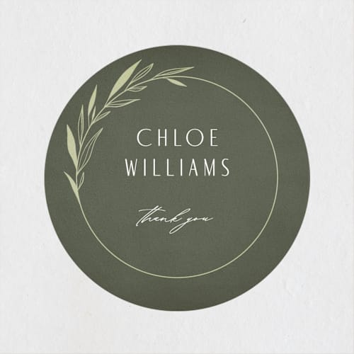 This is a moss custom stickers with standard by Kelly Schmidt called botanical arches printing on uncoated sticker paper in sticker