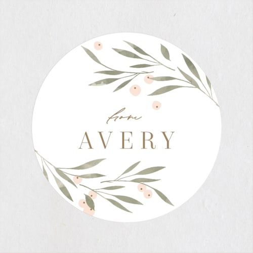 This is a petal custom stickers with standard by Kristie Kern called leafy crown printing on uncoated sticker paper in sticker