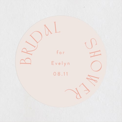 This is a blush custom stickers with standard by Angela Thompson called brunch & bubbles printing on uncoated sticker paper in sticker
