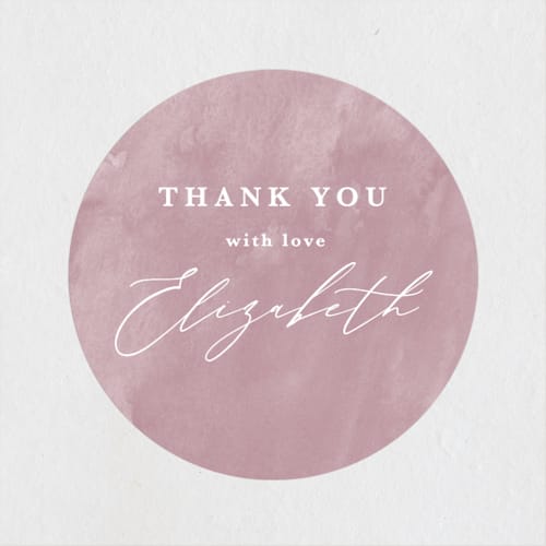 This is a blush custom stickers with standard by Kate Ahn called daisy chain printing on uncoated sticker paper in sticker