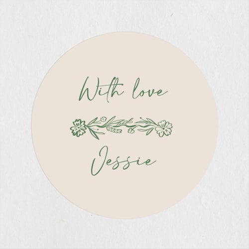 This is a meadow custom stickers with standard by Petra Kern called doodled printing on uncoated sticker paper in sticker