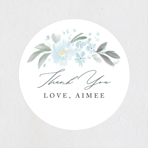 This is a bluebelle custom stickers with standard by Itsy Belle Studio called something blue printing on uncoated sticker paper in sticker