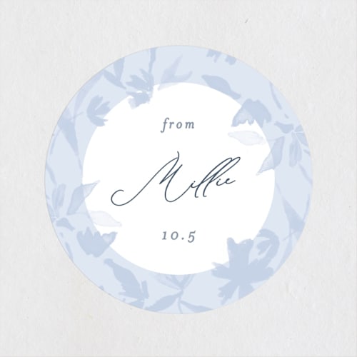 This is a delft custom stickers with standard by Erin L. Wilson called garland printing on uncoated sticker paper in sticker
