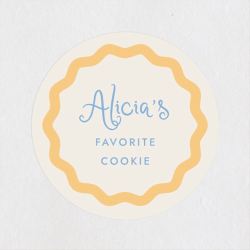 This is a melon custom stickers with standard by Megan Davis called augusta printing on uncoated sticker paper in sticker