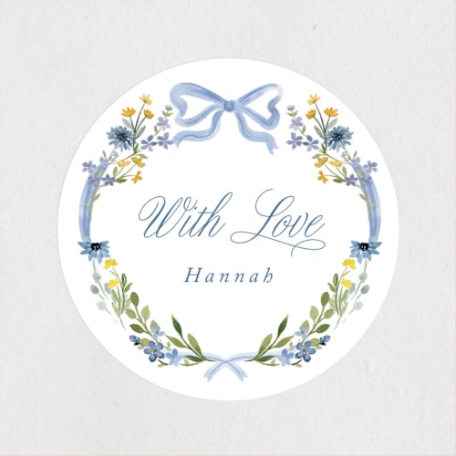 This is a bluebell custom stickers with standard by Petra Kern called hand painted printing on uncoated sticker paper in sticker