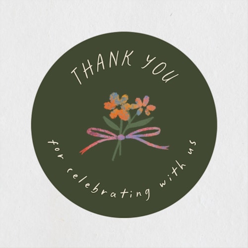 This is a confetti custom stickers with standard by 2birdstone called wildflowers printing on uncoated sticker paper in sticker