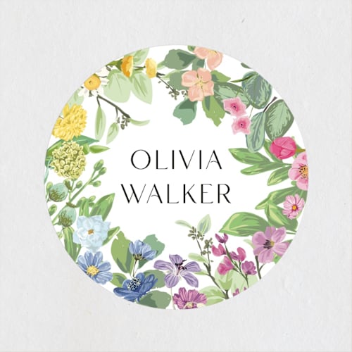 This is a cotton custom stickers with standard by Susan Moyal called flower garden printing on uncoated sticker paper in sticker