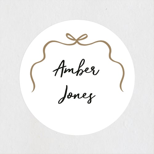 This is a snow custom stickers with standard by Alethea and Ruth called casual bows printing on uncoated sticker paper in sticker