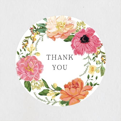 This is a tropical custom stickers with standard by Susan Moyal called timeless blooms printing on uncoated sticker paper in sticker