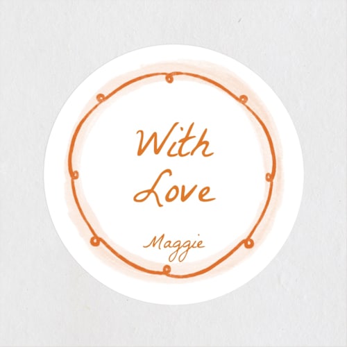 This is a flame custom stickers with standard by Pati Cascino called giardino printing on uncoated sticker paper in sticker