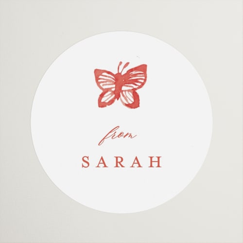 This is a scarlet custom stickers with standard by Teju Reval called romantic fields printing on uncoated sticker paper in sticker