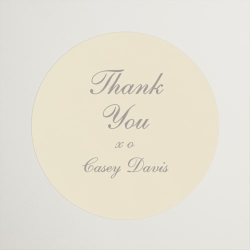 This is a cream custom stickers with standard by Baumbirdy called pearls printing on uncoated sticker paper in sticker