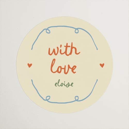 This is a verona custom stickers with standard by Stephanie Heinrich Godbout called cin cin printing on uncoated sticker paper in sticker