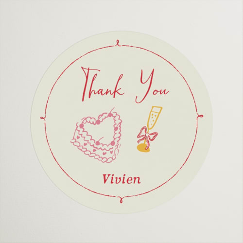 This is a fruitcake custom stickers with standard by Sarah Rosenthal called heights of love printing on uncoated sticker paper in sticker