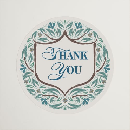This is a garden custom stickers with standard by Paper Sun Studio called garden gate printing on uncoated sticker paper in sticker
