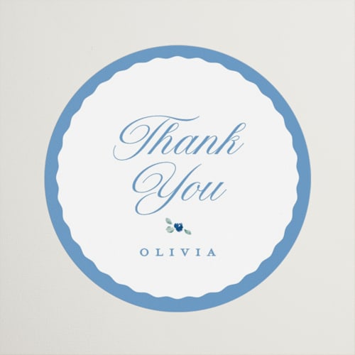 This is a cobalt custom stickers with standard by Gwen Bedat called blue printing on uncoated sticker paper in sticker