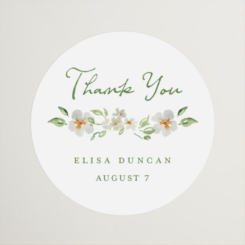 This is a greenery custom stickers with standard by Petra Kern called elise printing on uncoated sticker paper in sticker