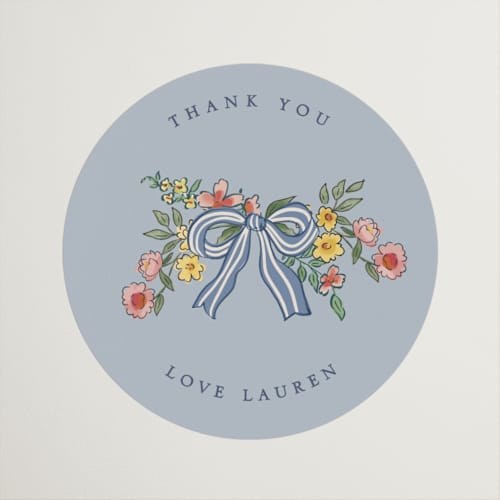 This is a cornflower custom stickers with standard by Chris Griffith called a wedding in low country printing on uncoated sticker paper in sticker