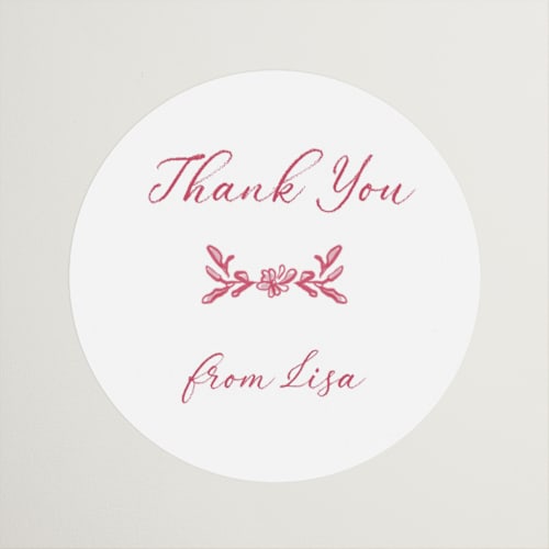 This is a cranberry custom stickers with standard by Lucrecia Caporale called fun cocktails printing on uncoated sticker paper in sticker