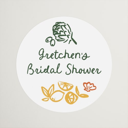 This is a basil custom stickers with standard by Jenna Holcomb called that's amore. printing on uncoated sticker paper in sticker