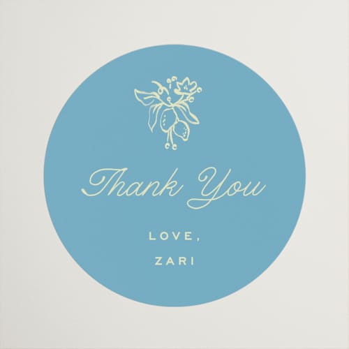 This is a lemonade custom stickers with standard by Pati Cascino called that's amore printing on uncoated sticker paper in sticker